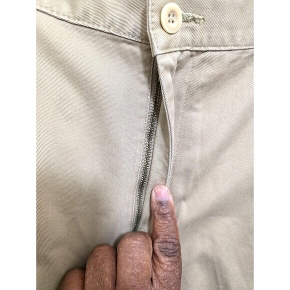 Nautica Plus Size Men's Khaki Flat Front Casual Shorts Size 42 Cotton Blend - Picture 7 of 9